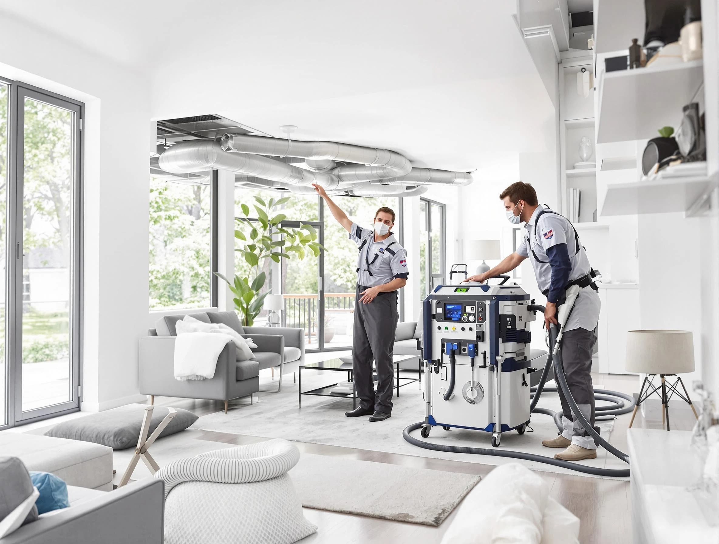 Brighton Air Duct Cleaning professional conducting pure air duct cleaning with state-of-the-art equipment in Brighton