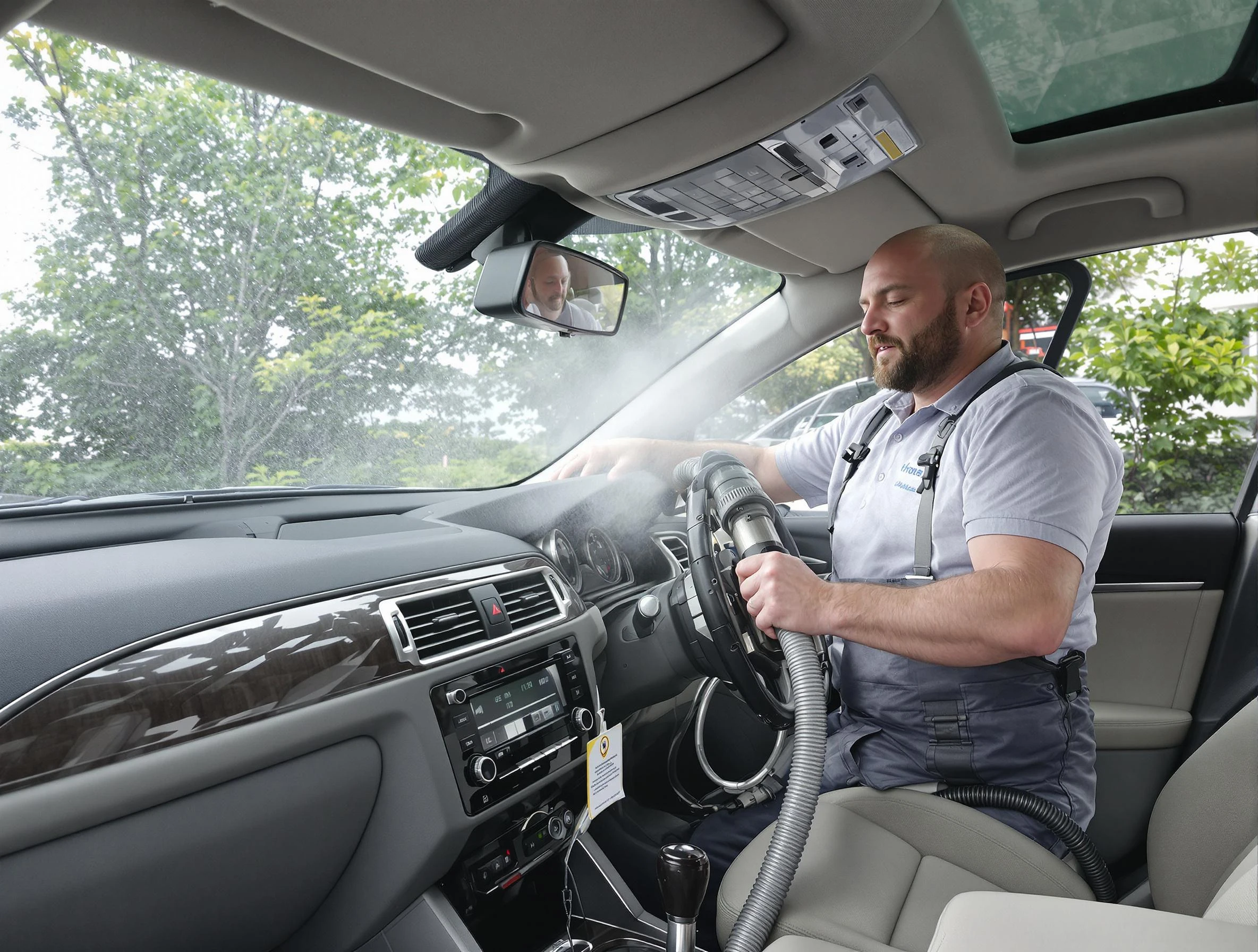 Brighton Air Duct Cleaning specialist performing professional car duct cleaning in Brighton